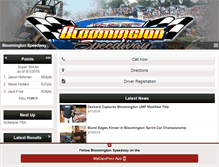 Tablet Screenshot of bloomingtonspeedway.com